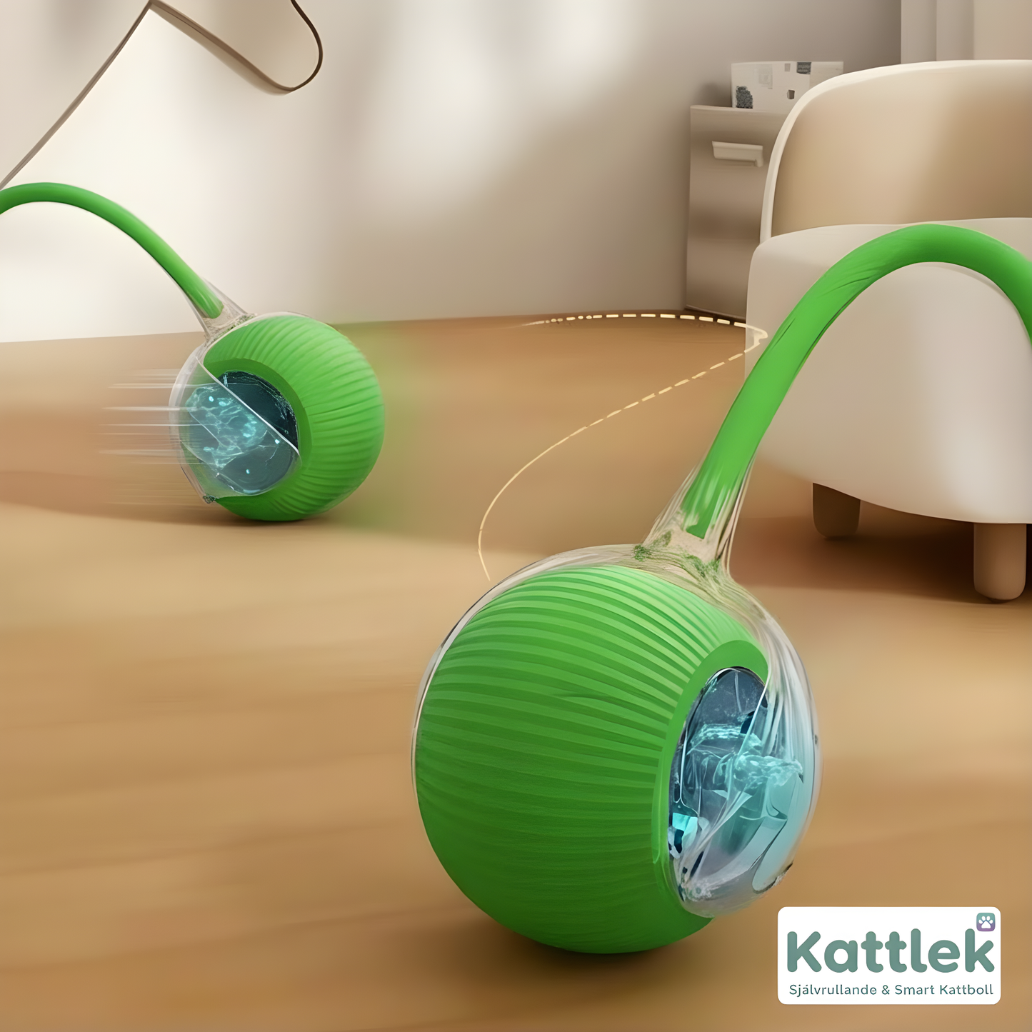 Kattlek – Självrullande & smart kattboll