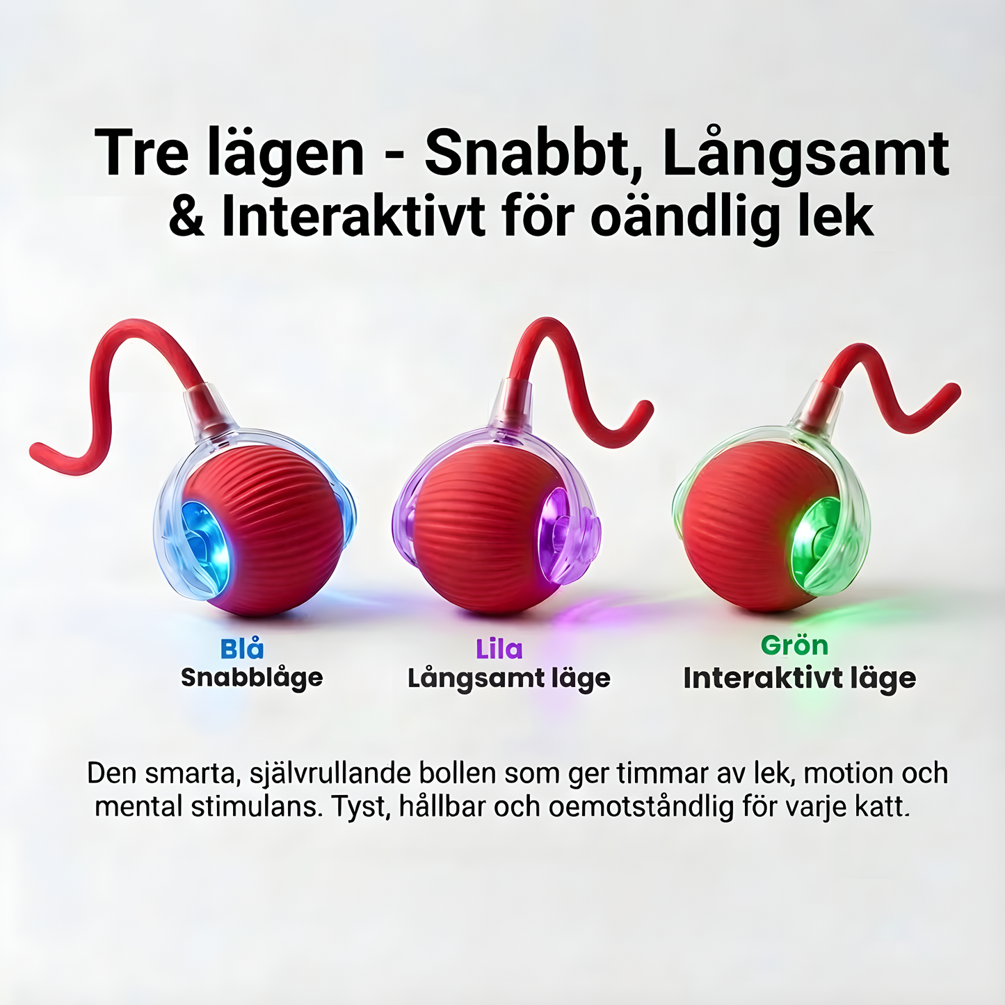 Kattlek – Självrullande & smart kattboll