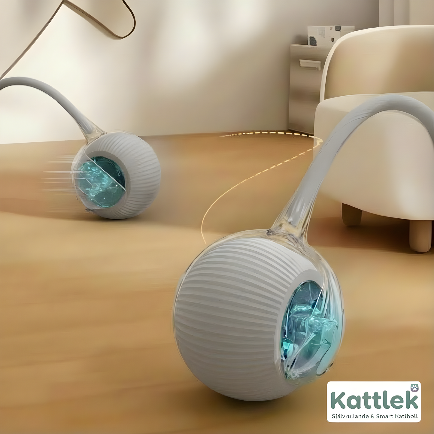 Kattlek – Självrullande & smart kattboll